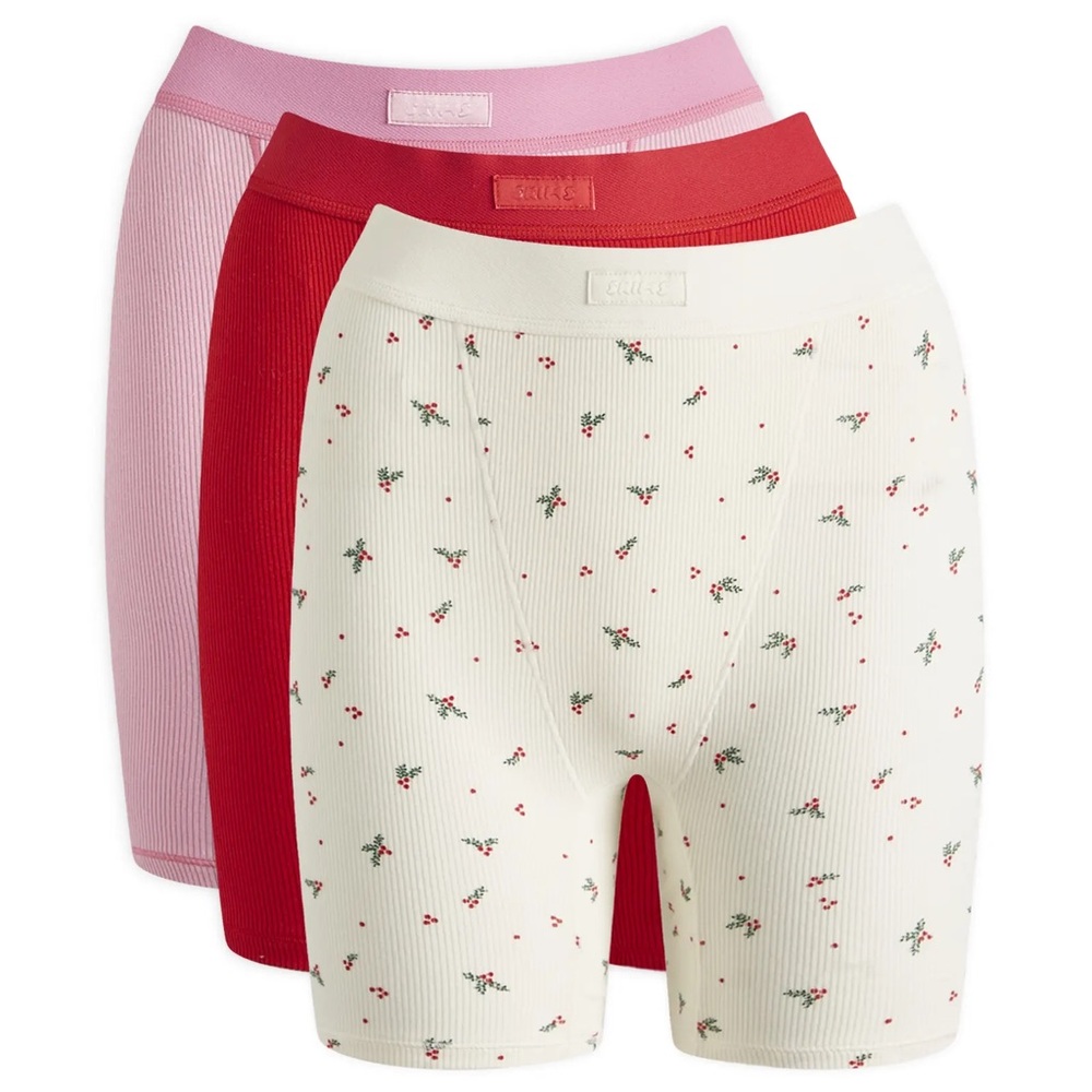 Skims holiday cotton brief set *limited edition*
